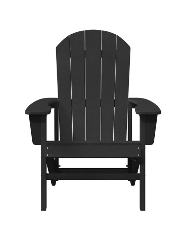 Adirondack столове 2 бр Черно 74x82x90 см HDPE