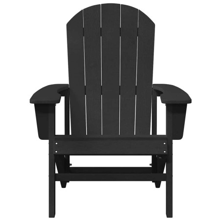 Adirondack столове 2 бр Черно 74x82x90 см HDPE