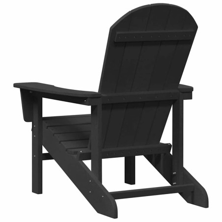 Adirondack столове 2 бр Черно 74x82x90 см HDPE