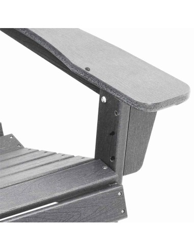 андакски столове 2 бр. Светло сиво 74x82x90 см HDPE