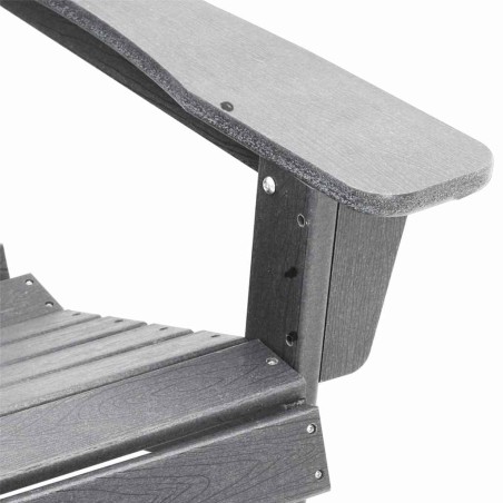 андакски столове 2 бр. Светло сиво 74x82x90 см HDPE