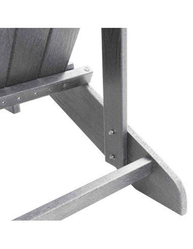андакски столове 2 бр. Светло сиво 74x82x90 см HDPE