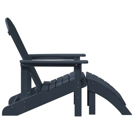 Adirondack столове с подложки 2 бр Нейви син HDPE