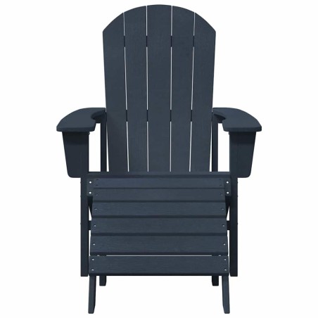 Adirondack столове с подложки 2 бр Нейви син HDPE