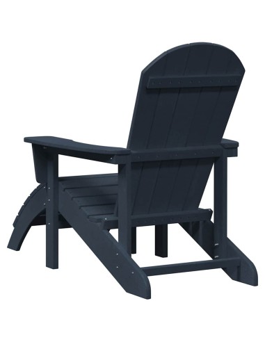 Adirondack столове с подложки 2 бр Нейви син HDPE