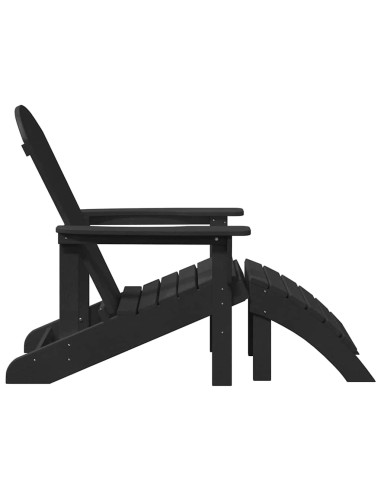 Столове Adirondack 2 бр Черно HDPE