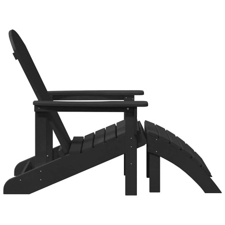 Столове Adirondack 2 бр Черно HDPE