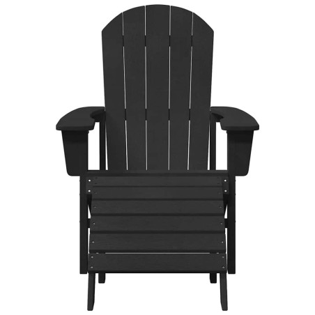 Столове Adirondack 2 бр Черно HDPE