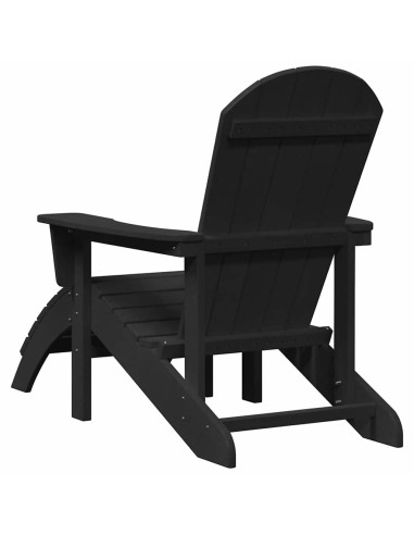 Столове Adirondack 2 бр Черно HDPE