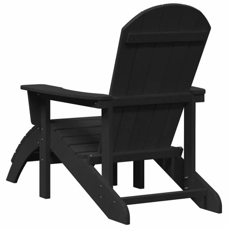 Столове Adirondack 2 бр Черно HDPE