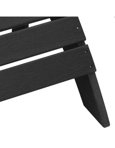 Столове Adirondack 2 бр Черно HDPE