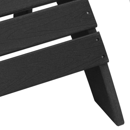 Столове Adirondack 2 бр Черно HDPE