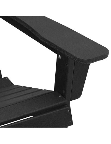 Столове Adirondack 2 бр Черно HDPE