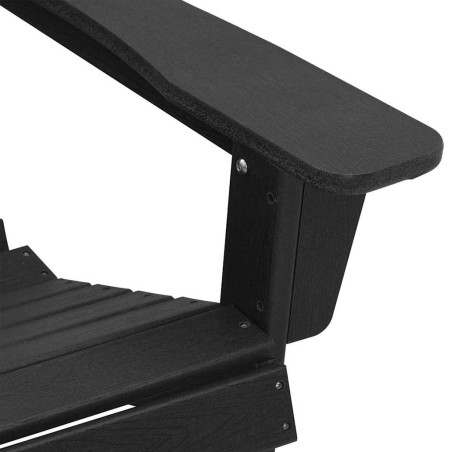 Столове Adirondack 2 бр Черно HDPE