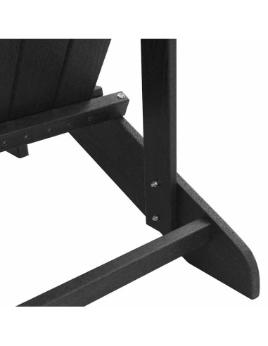 Столове Adirondack 2 бр Черно HDPE