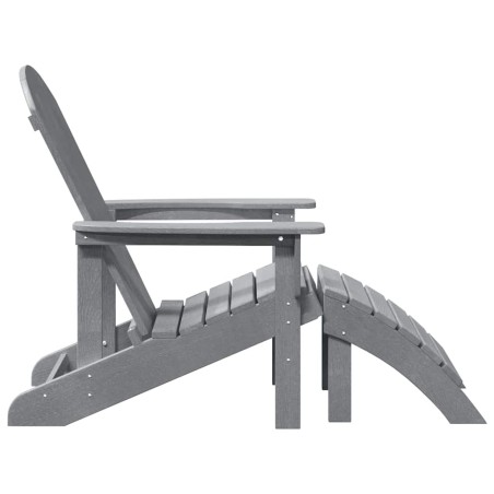 Adirondack столове с подлакътници 2 бр Светлосив HDPE