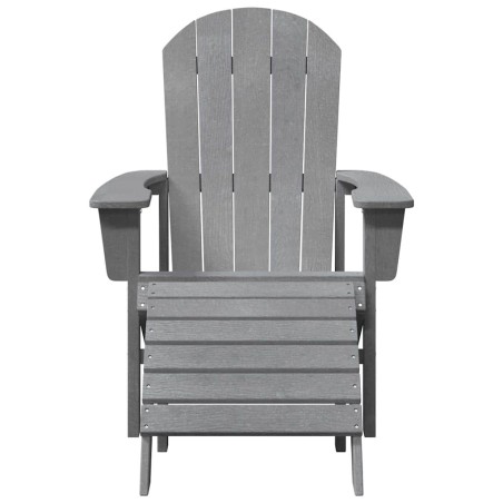 Adirondack столове с подлакътници 2 бр Светлосив HDPE