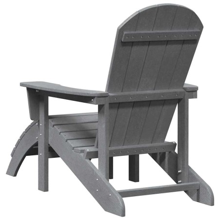Adirondack столове с подлакътници 2 бр Светлосив HDPE