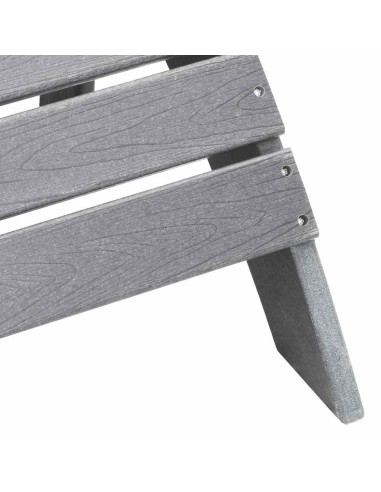 Adirondack столове с подлакътници 2 бр Светлосив HDPE