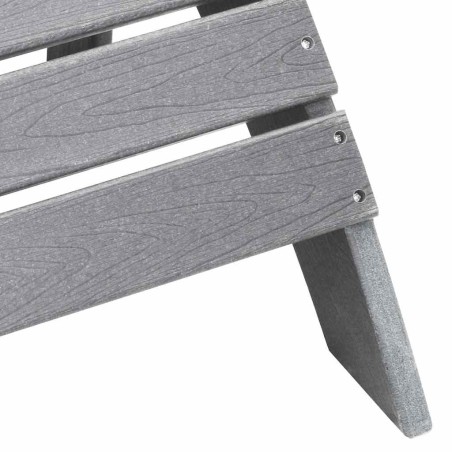 Adirondack столове с подлакътници 2 бр Светлосив HDPE