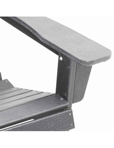 Adirondack столове с подлакътници 2 бр Светлосив HDPE
