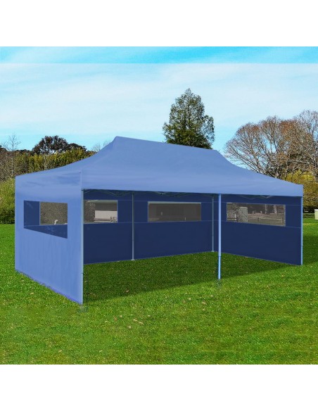 Сгъваема pop-up парти шатра, синя, 3x6 м