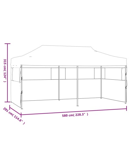 Сгъваема pop-up парти шатра, синя, 3x6 м