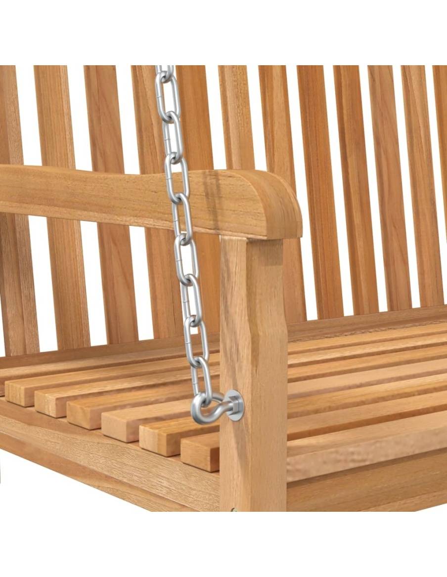 Пейка-люлка, тиково дърво масив, 114x60x64 см