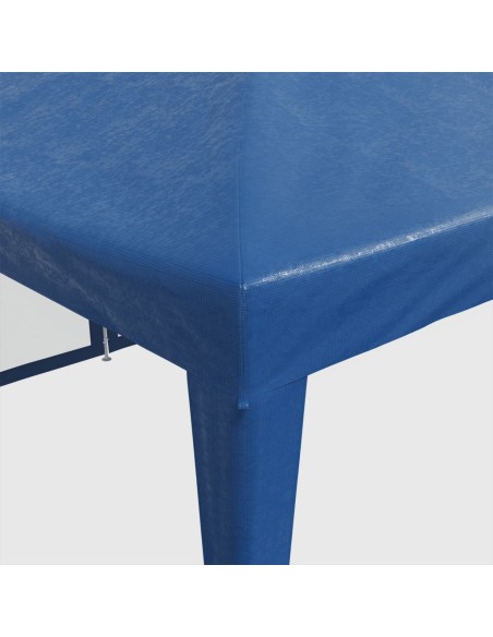 Парти палатка с 12 мрежести странични стени, синя, 8x4 м, HDPE