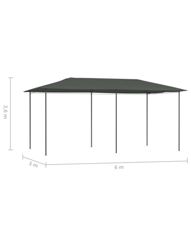 Шатра, 2,98x5,3x2,59 м, антрацит, 160 г/м²
