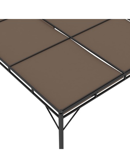 Градинска шатра със странична завеса, 4x3x2,25 м, таупе