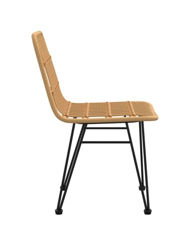 Градински столове, 2 бр, 48x62x84 см, PE ратан