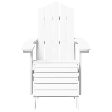 Градински стол Adirondack с табуретка, HDPE, бял