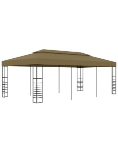 Градинска шатра, 6x3x2,7 м, таупе, 180 г/м²