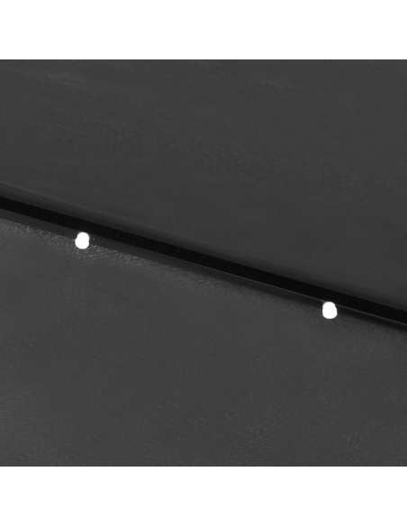 Градински чадър с LED и стоманен прът, антрацит, 2x3 м