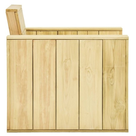 Градински столове, 2 бр, 89x76x76  см, импрегниран бор