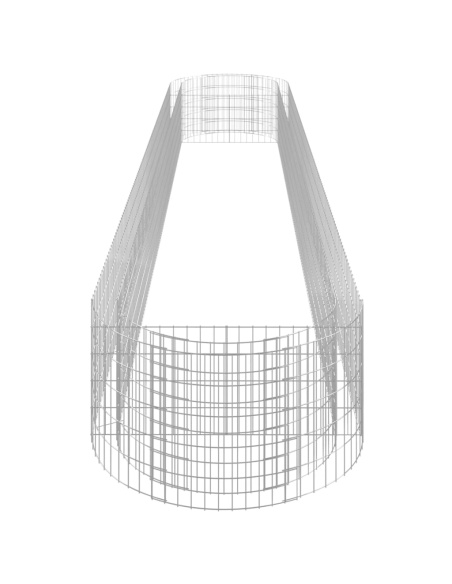 Габион повдигната леха, поцинковано желязо, 600x100x50 cм