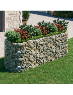 Габион повдигната леха, поцинковано желязо, 300x100x100 cм