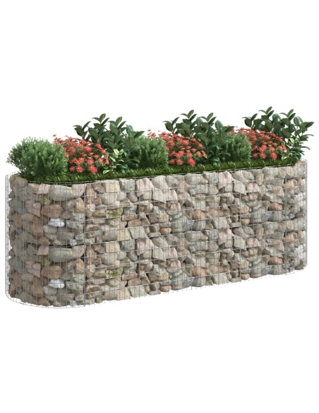 Габион повдигната леха, поцинковано желязо, 300x100x100 cм