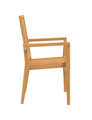 Стифиращи градински столове 2 бр 56,5x57,5x91 см тик масив