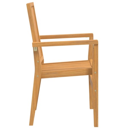 Стифиращи градински столове 2 бр 56,5x57,5x91 см тик масив