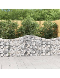 Дъговидна габионна кошница 200x30x80/100 см поцинковано желязо