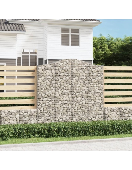 Дъговидна габионна кошница 200x30x200/220 см поцинковано желязо