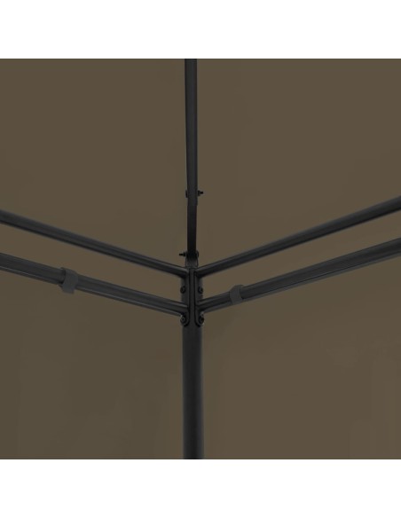 Шатра със завеси, 600x298x270 см, таупе, 180 г/м²