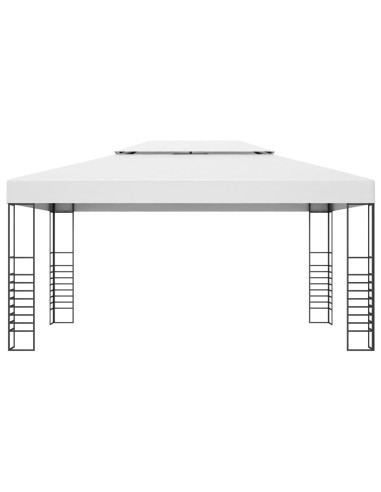 Шатра с LED светещи стрингове, 4x3x2,7 м, бяла
