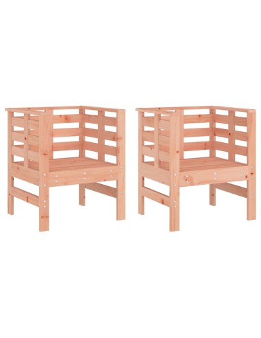 Градински столове, 2 бр, 61,5x53x71 см, масивно дугласко дърво