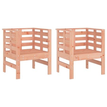 Градински столове, 2 бр, 61,5x53x71 см, масивно дугласко дърво