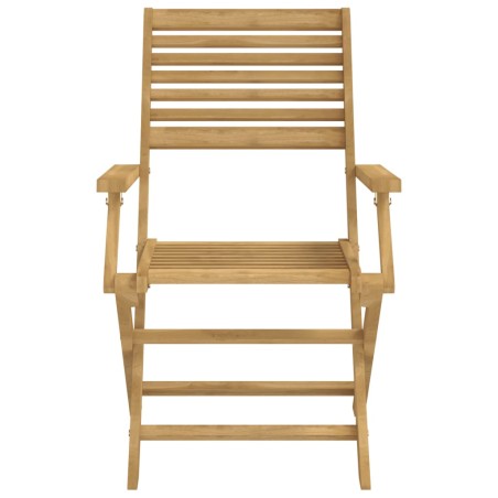 Сгъваеми градински столове 2 бр 54,5x61,5x86,5 см акация масив