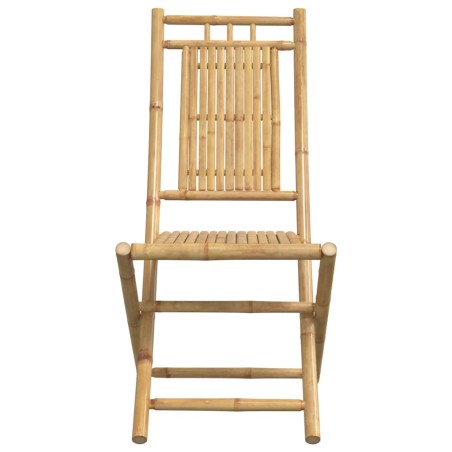 Сгъваеми градински столове, 2 бр, 46x66x99 см, бамбук