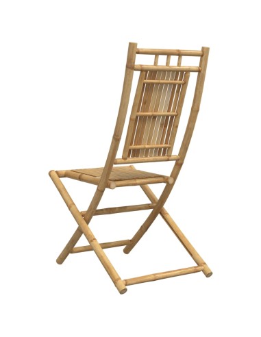 Сгъваеми градински столове, 2 бр, 46x66x99 см, бамбук